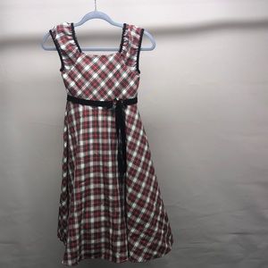 Bonnie Jean Christmas Dress Size 10 Girl plaid